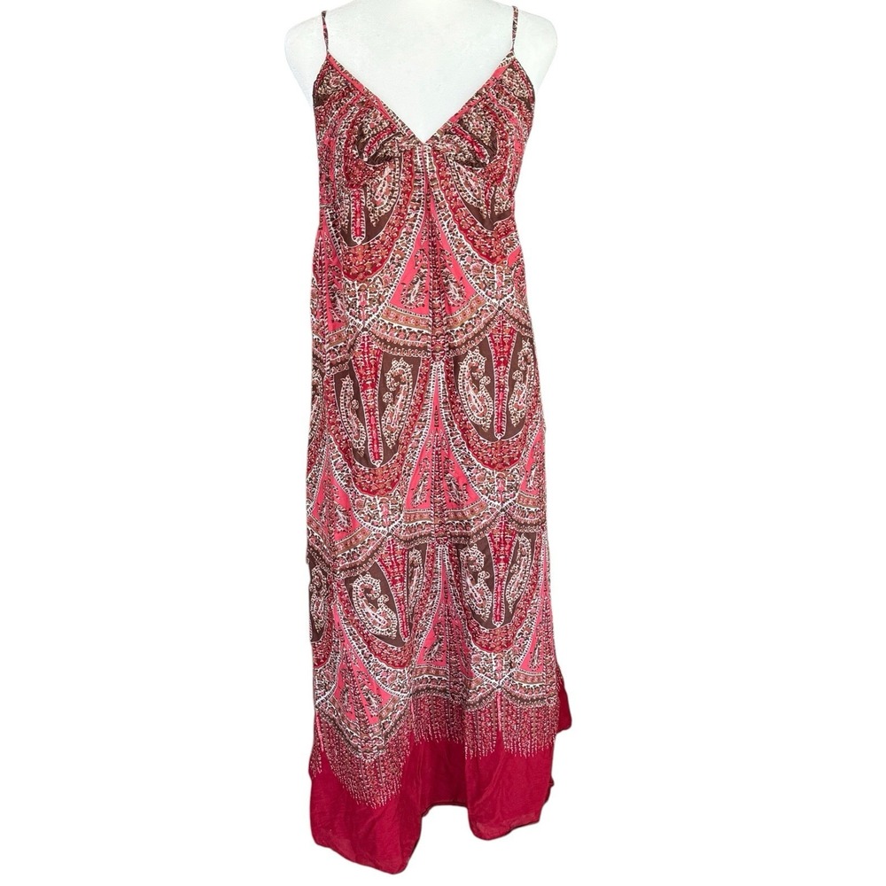 VTG Y2K GAP Paisley Cotton Maxi Dress Sz 8 Boho Hippie Fairy Festival Summer